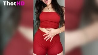 Lilith Cavaliere Masturbating in Red Shorts OF