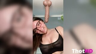 Lilith Cavaliere Sucking Dildo Clip