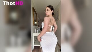 Lilith Cavaliere in White Dress NSFW