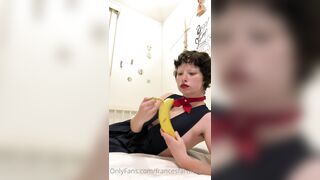 Chloe Woodard Eating Banana Showing Tits OF