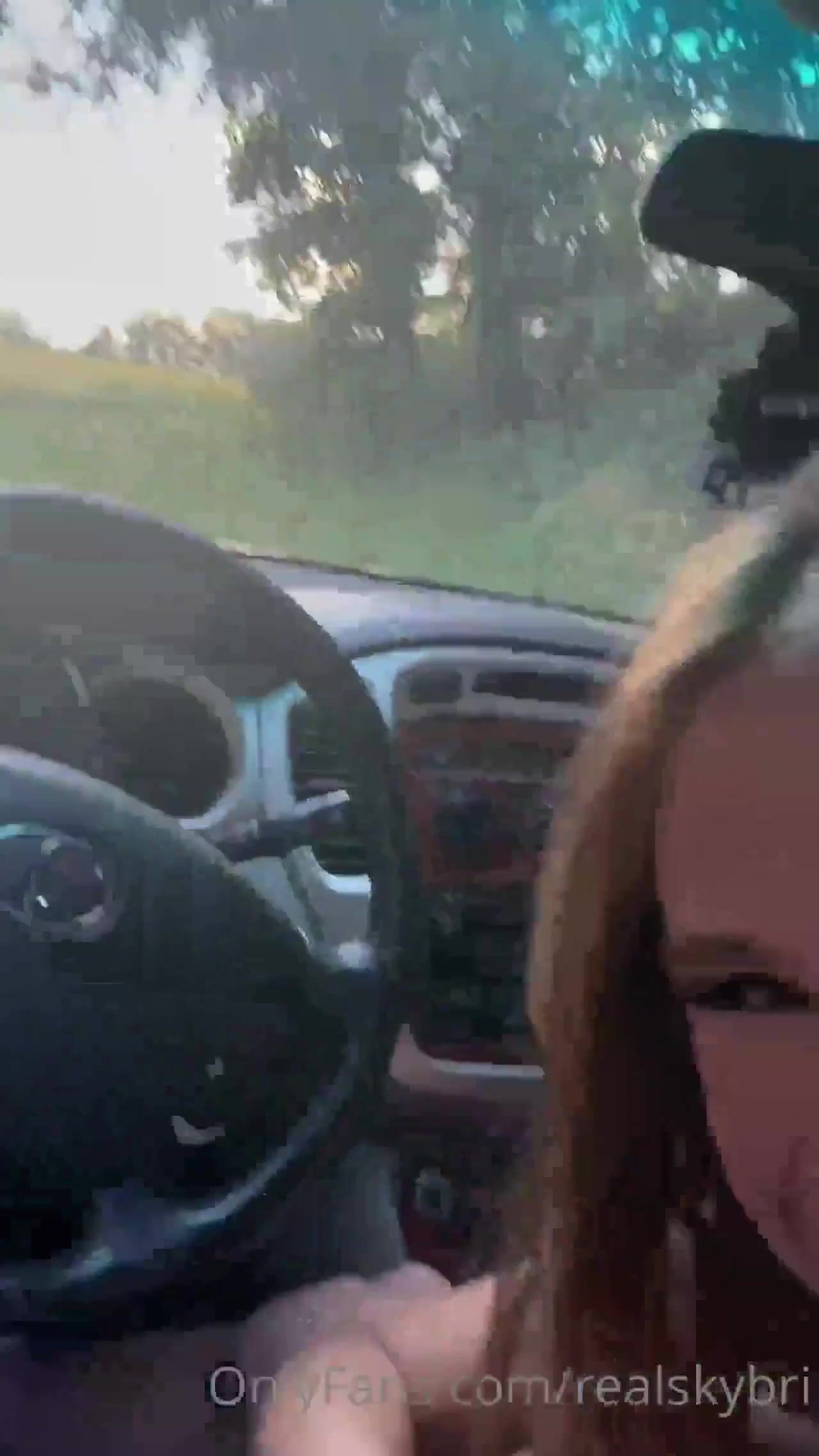 Sky Bri Nude Car Blow POV only fans Video Leak