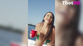 TheRealRebeccaJ Bikini on a Boat Video