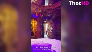 TheRealRebeccaJ Teasing in a Cave Room Clip