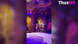 TheRealRebeccaJ Teasing in a Cave Room Clip
