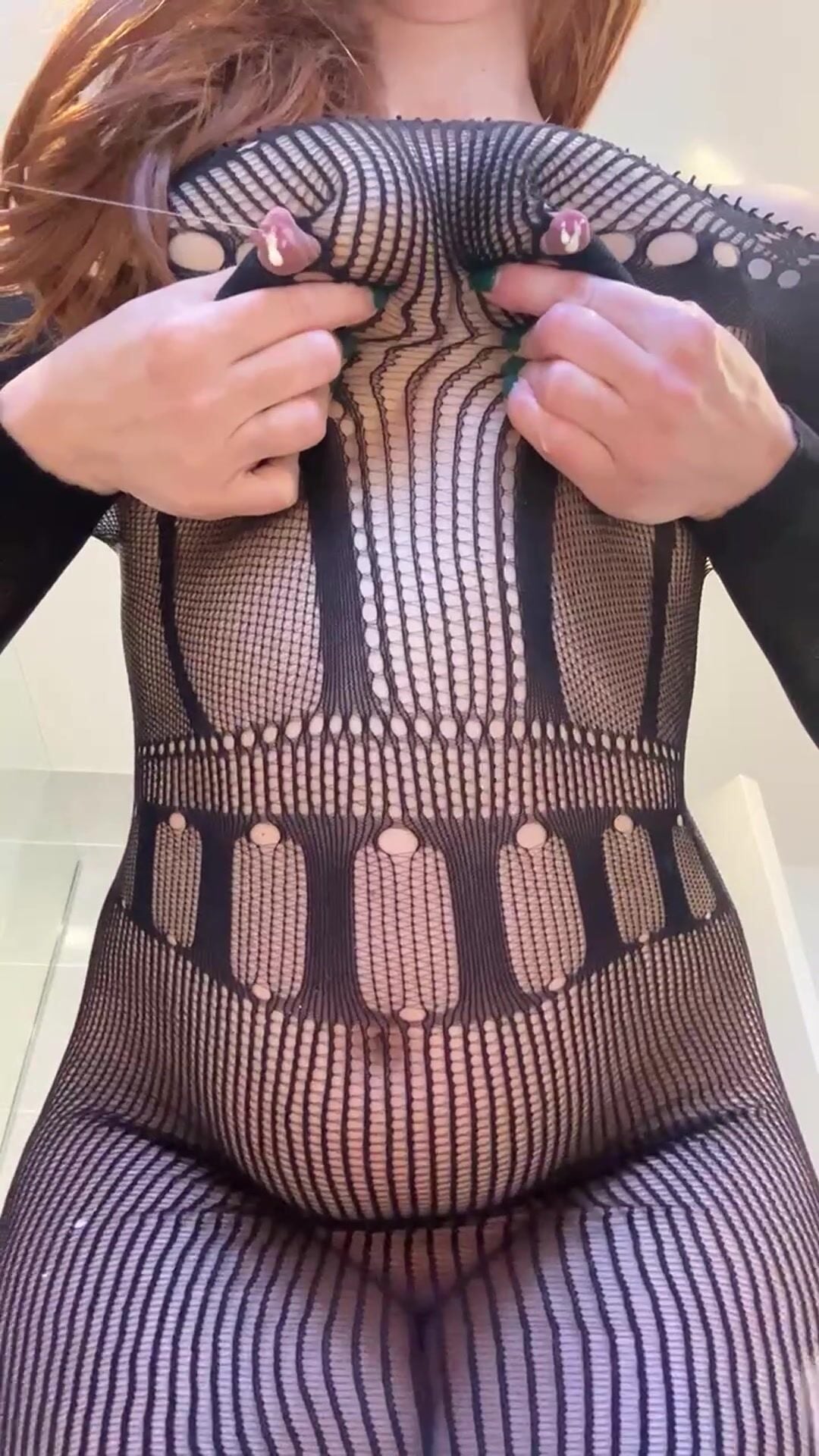 LactatingDaisy Fishnet Tease Leak