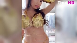 Mati Marroni Bikini Dorado Tease OF