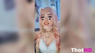 Hannahowo Filtración de provocación con orejas de gato