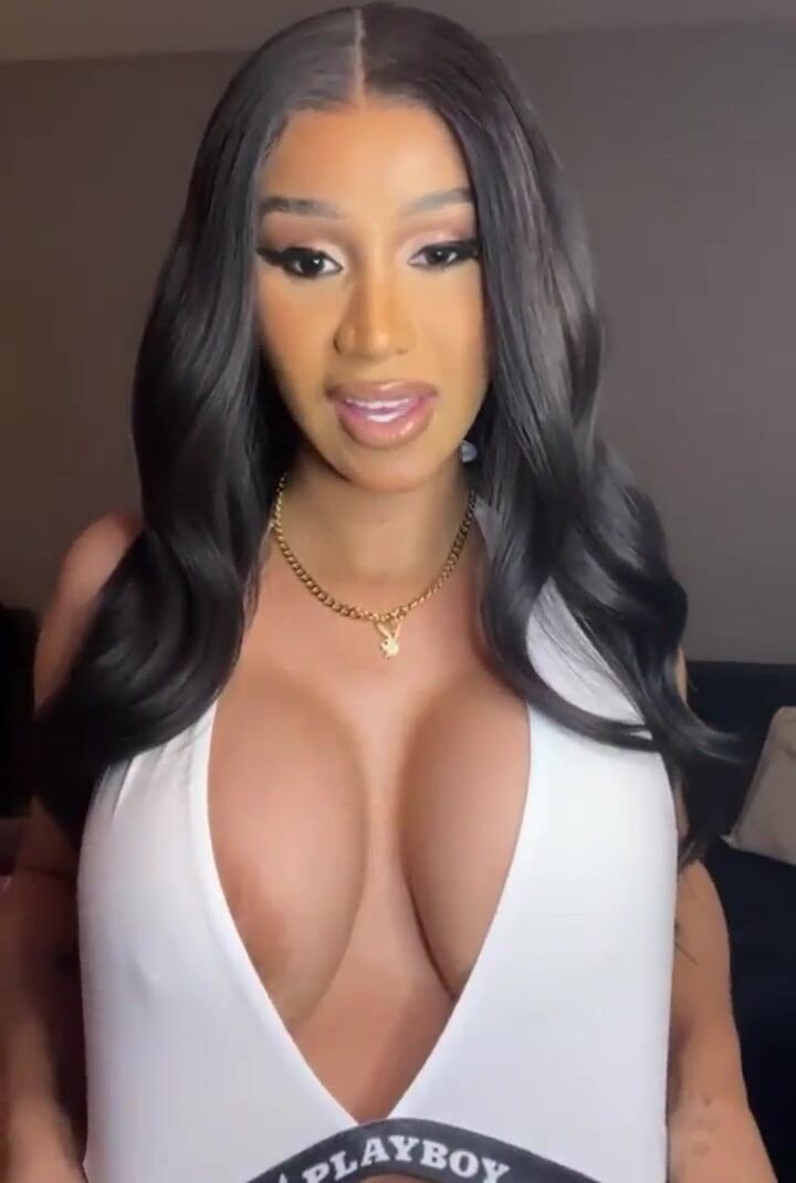 Cardi B Playboy Top Pose Video