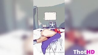 Sunnyrayxo Masturbating With Pink Vibrator Clip