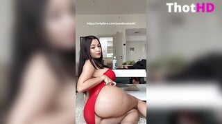Pandora Kaaki Tentación en Traje de Baño Rojo Leaked