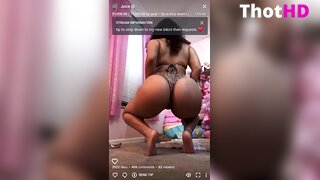 Shortyyjordyy Squatting in Leopard Bikini Leak