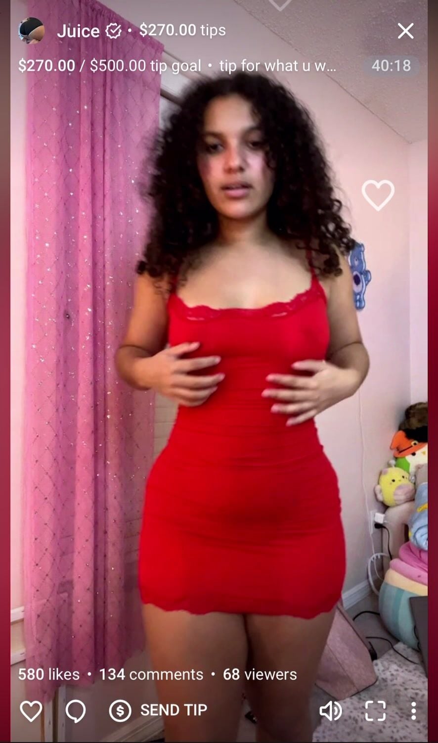Shortyyjordyy Rotkleid Tease OF