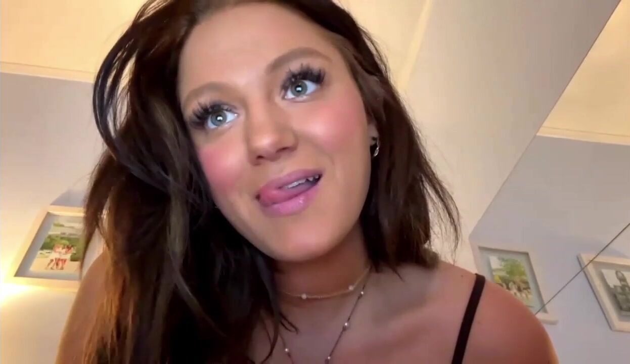 Gianna Krinock talks her high body count and plays with her freckled nipples
