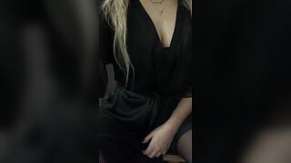 Neringa Kriziute in sexy lingerie flashing tits