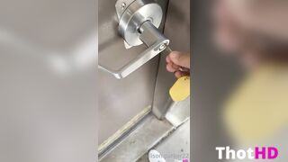 Allison Parker public toilet masturbation