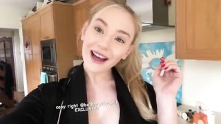 Bethany Lily April baking and powdering her massive melons