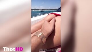 Stefanie Gurzanski Upskirt Pussy On boat ONLY FANS