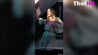 Elena Kamperi Bath Topless Titty ONLY FANS
