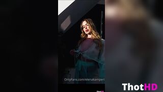 Elena Kamperi Bath Topless Titty ONLY FANS