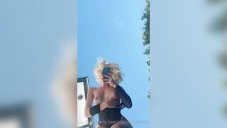 Elena Kamperi Outdoor Tits And Pussy OF