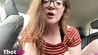 Renee winter Squirt In Her Car In Public