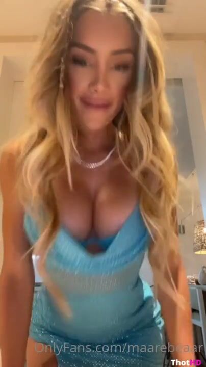 Mariana Morais aka Maarebeaar Blue Dress Dance OF