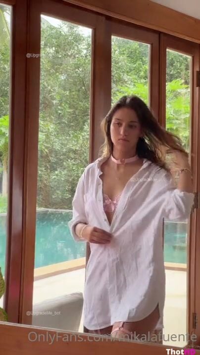mikaela lafuente Pink Lingerie of Video