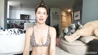 Amanda Cerny Workout In Leopard Bikini