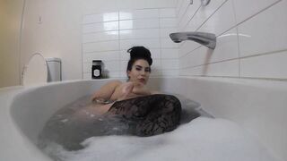 Korina Kova bubble bath tease