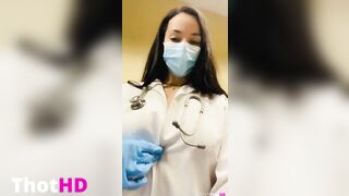 thecornydoc aka Lily-Rose James Titty & Cunt At Work ONLY FANS