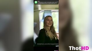 Kinsey Wolanski Public Train Teasing Flashing ONLYFANS